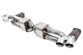 AWE Performance Exhaust and High-Flow Cat Sections for Porsche 991 Turbo - Chrome Silver Quad Tips - Primary